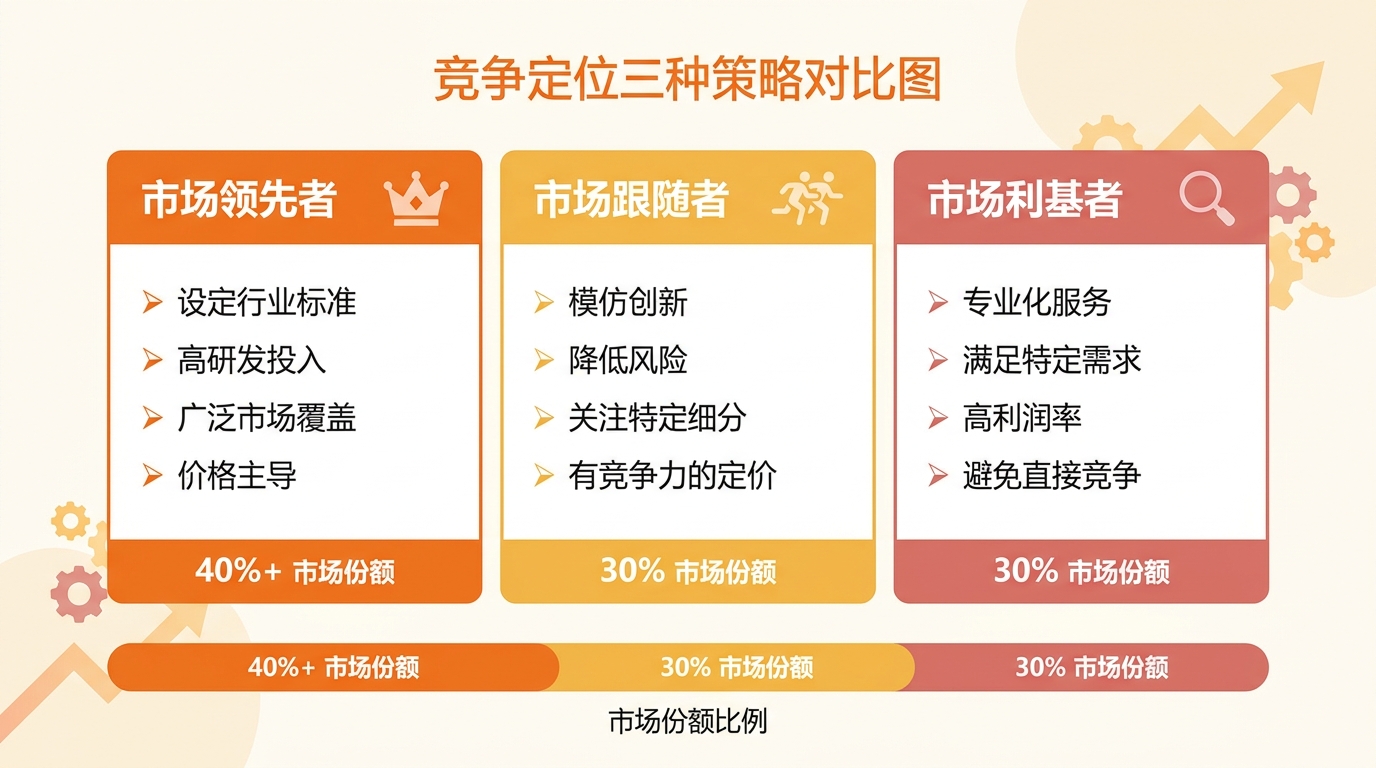竞争定位三种策略对比图